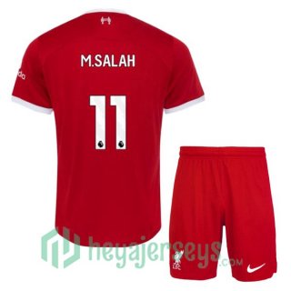 FC Liverpool (M.SALAH 11) Kids Soccer Jersey Home Red 2023/2024