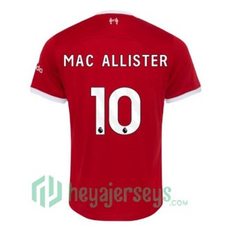 FC Liverpool (MAC ALLISTER 10) Soccer Jersey Home Red 2023/2024