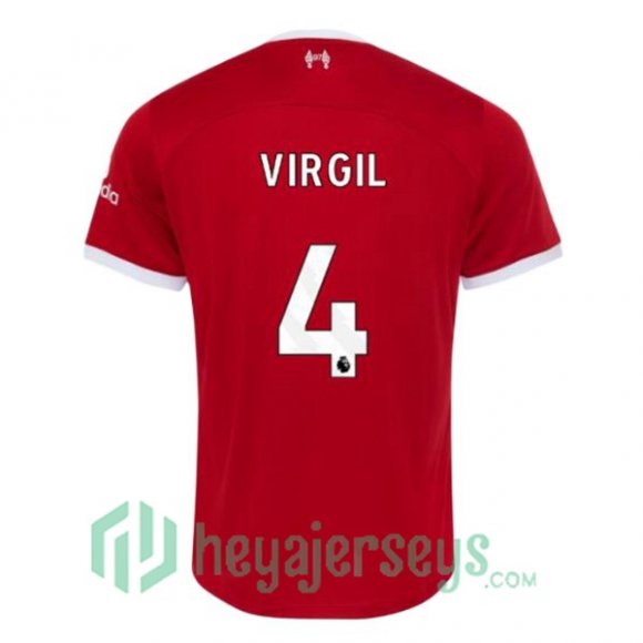 FC Liverpool (VIRGIL 4) Soccer Jersey Home Red 2023/2024