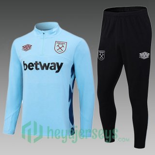 West Ham Kids Training Tracksuit Suit Blue 2023/2024