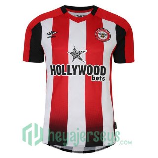 Brentford FC Soccer Jersey Home Red White 2023/2025