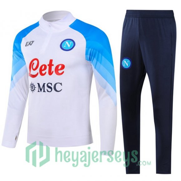 SSC Napoli Training Tracksuit Suit White 2023/2024