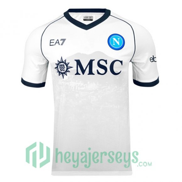 SSC Napoli Soccer Jersey Away White 2023/2024