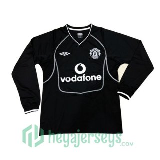 2000 2001 Manchester United Goalkeeper Jerseys Black Long Sleeve