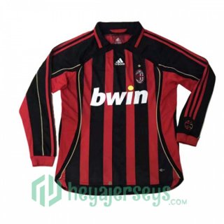 2006 2007 AC Milan Long Sleeve Retro Home Jersey