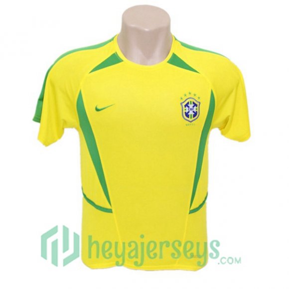 2002 2003 Brazil Retro Home Jersey