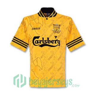 1995-1996 FC Liverpool Third Retro Away Jersey Yellow