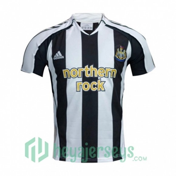 2005-2006 Newcastle United Retro Home Jersey White Black