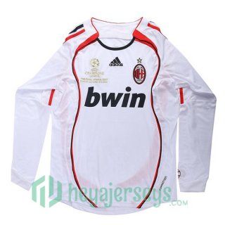 2006-2007 AC Milan Retro Away Jersey Long Sleeve White
