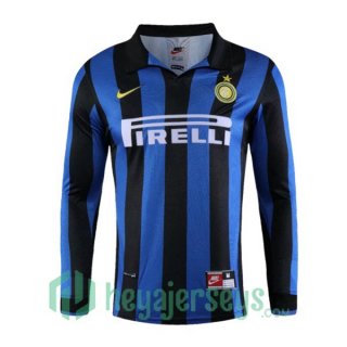 1998-1999 Inter Milan Retro Home Jersey Long Sleeve Blue Black