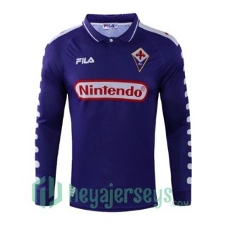 1998-1999 ACF Fiorentina Retro Home Jersey Long Sleeve Purple