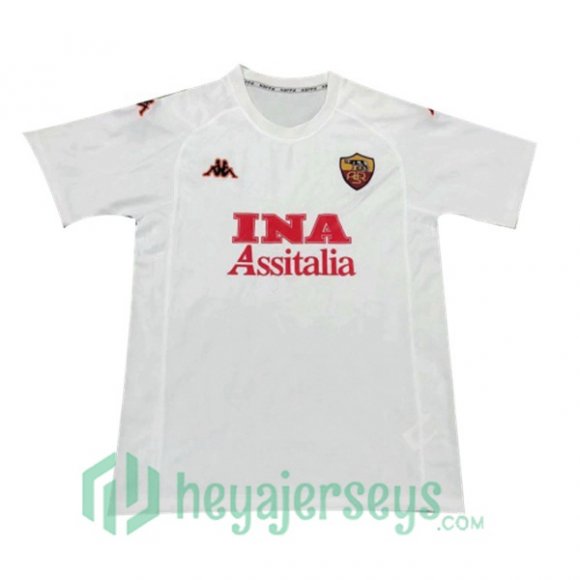 2000-2001 Roma Retro Away Jersey White