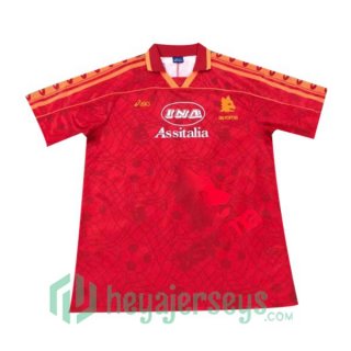 1995-1996 Roma Retro Home Jersey Red