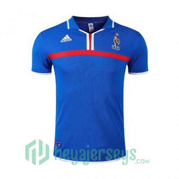 2000 France Retro Home Jersey Blue