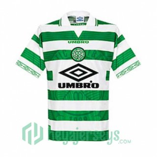 1998-1999 Celtic FC Retro Home Jersey Green White