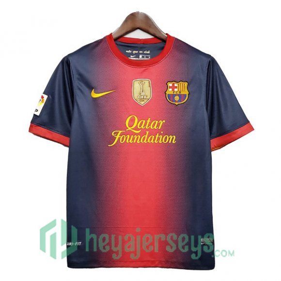 2012-2013 FC Barcelona Retro Home Jersey Red Blue