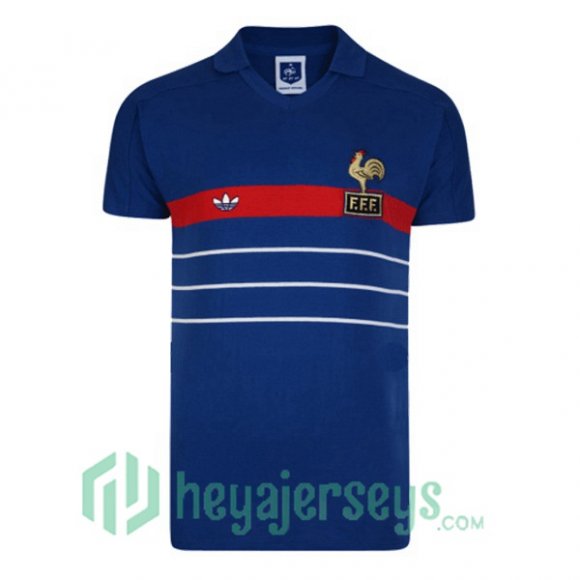 1984 France Retro Home Jersey Blue