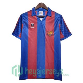 1990-1991 FC Barcelona Retro Home Jersey Red Blue