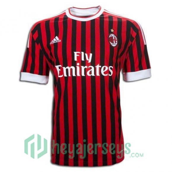 2011-2012 AC Milan Retro Home Jersey Red