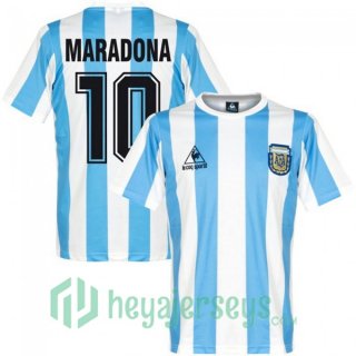 1986 Argentina Retro Home Jersey MARADONA #10