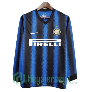 2010-2011 Inter Milan Retro Home Jersey Long Sleeve Blue