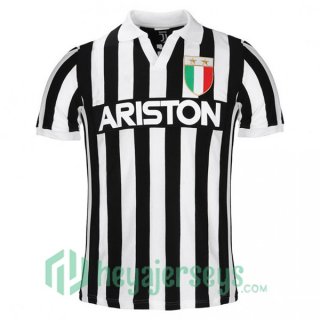 1984-1985 Juventus Retro Home Jersey Black White