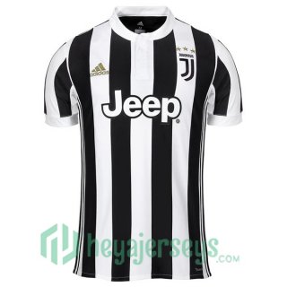 2017-2018 Juventus Retro Home Jersey Black White