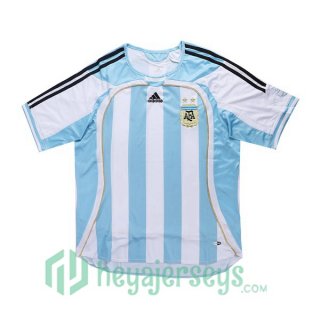 2006 World Cup Argentina Retro Home Jersey Blue White