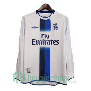 2003-2005 FC Chelsea Retro Away Jersey Long Sleeve White