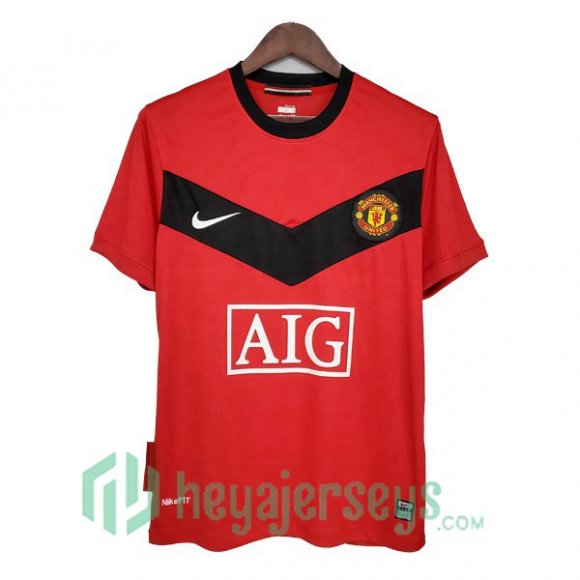 2009-2010 Manchester United Retro Home Jersey Red