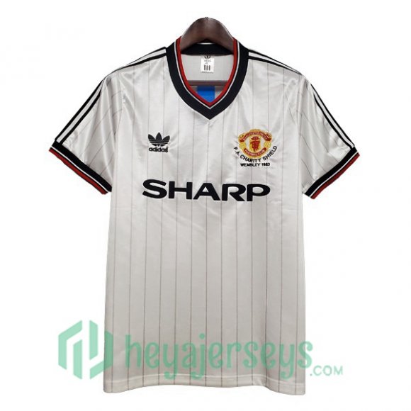 1983 Manchester United Retro Away Jersey White