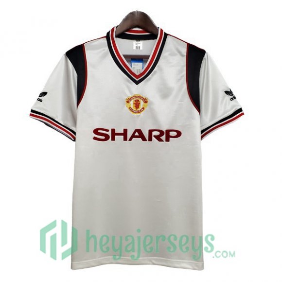 1985-1986 Manchester United Retro Away Jersey White
