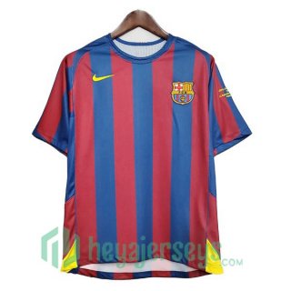 2006 UEFA Champions League FC Barcelona Retro Home Jersey Blue