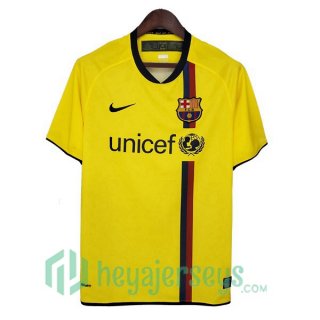 2008-2009 FC Barcelona Retro Away Jersey Yellow