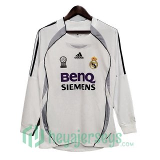 2006-2007 Real Madrid Retro Home Jersey Long Sleeve White