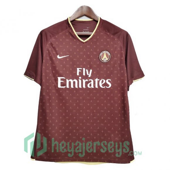 2006-2007 Paris PSG Retro Away Jersey Red