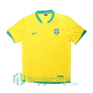 2006 Brazil Retro Home Jersey Yellow
