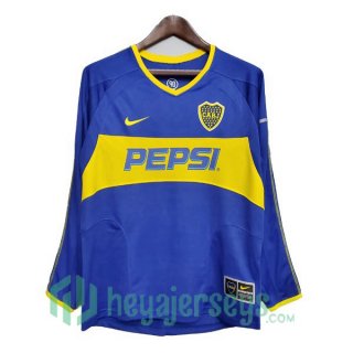 2003-2004 Boca Juniors Retro Home Jersey Long Sleeve Blue