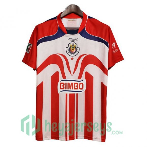 2006-2007 CD Guadalajara Retro Home Jersey Red