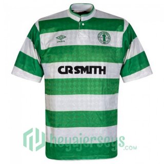 1987-1989 Celtic FC Retro Home Jersey Green White
