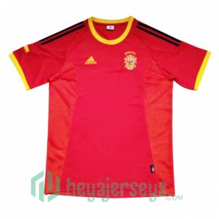 2002 Spain Retro Home Jersey Red