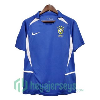 2002 Brazil Retro Away Jersey Blue