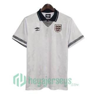 1990 England Retro Home Jersey White