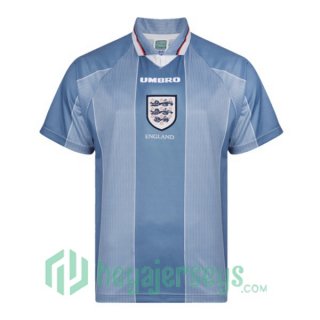 1996 England Retro Away Jersey Blue