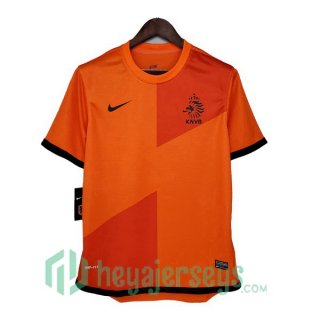 2012 Netherlands Retro Home Jersey Orange