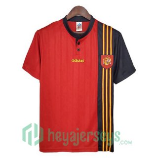 1996 Spain Retro Home Jersey Red