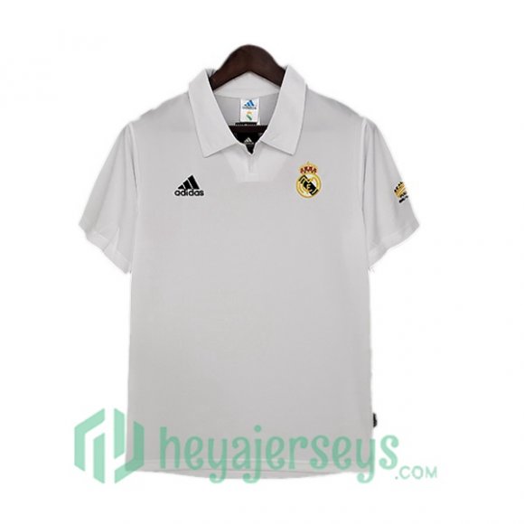 2002-2003 Real Madrid Champions League Retro Home Jersey White