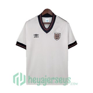 1984-1987 England Retro Home Jerseys White