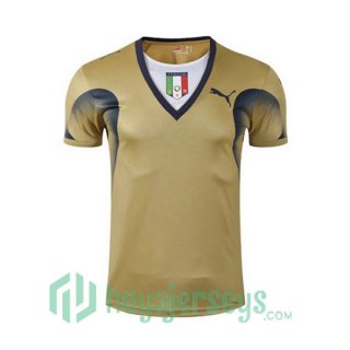 2006 World Cup Champion Italy Goalkeeper Jerseys Retro Yellow