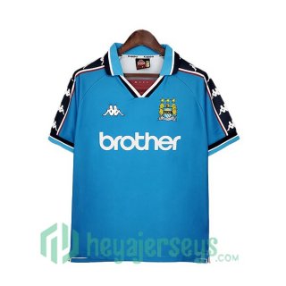 1997-1999 Manchester City Retro Home Jerseys Blue